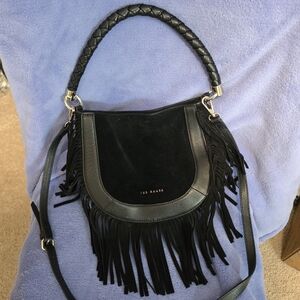 Ted Baker Black Fringe Shoulder Bag